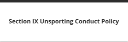 Section IX Unsporting Conduct Policy